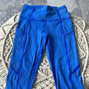 Lululemon fast and free high-rise tight 25” ice dye, nulu blue